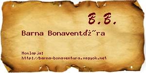 Barna Bonaventúra névjegykártya
