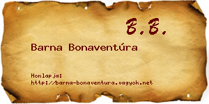 Barna Bonaventúra névjegykártya